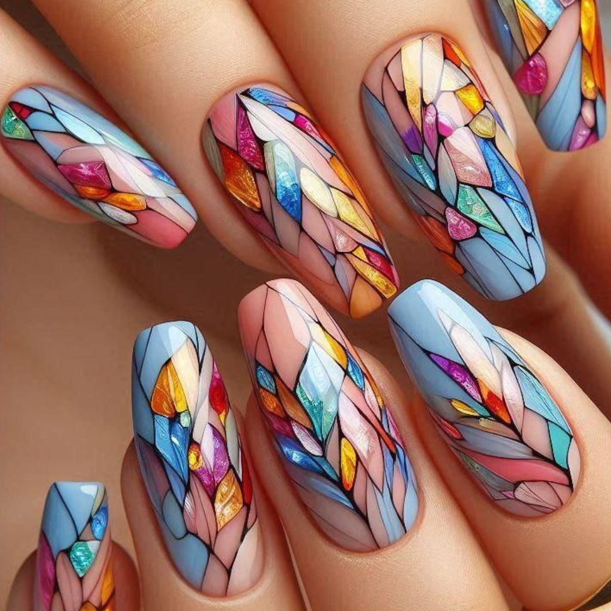 Künstlerisches Glasmalerei Nagelkunstset Brehn