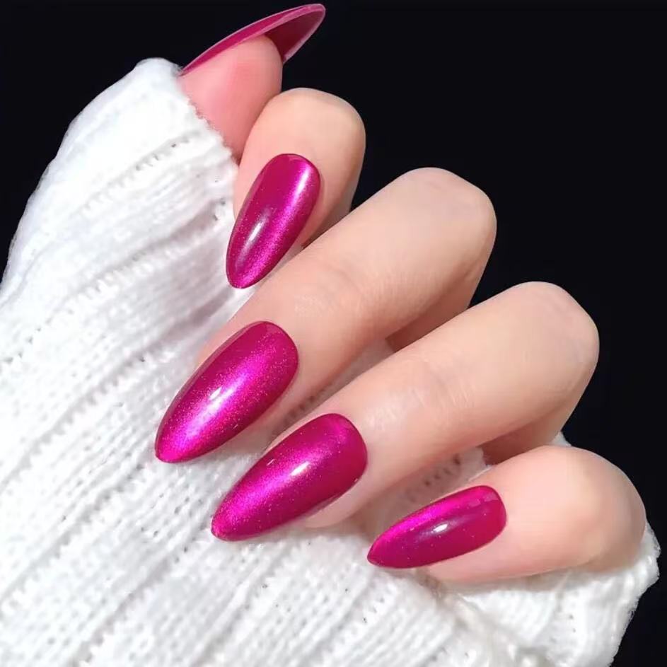 Langhaltendes glänzendes Press-On-Nagelset Brehn