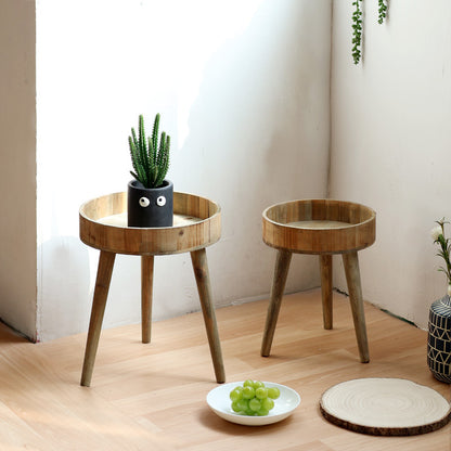 Moderner Beistelltisch aus Holz Brehn