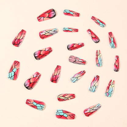 Künstlerische Crackle Nagelkunst Erweiterungen Brehn