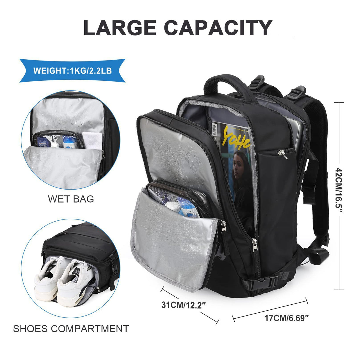 Vielseitiger multifunktionaler Reiserrucksack Brehn