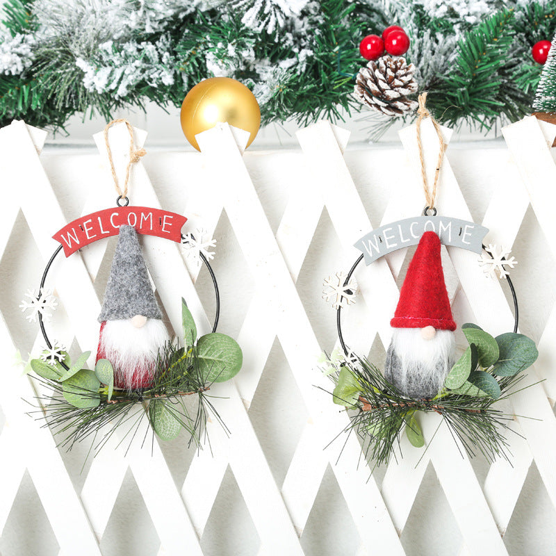 Dekorative Weihnachtskranz mit Gnome-Motiv Brehn