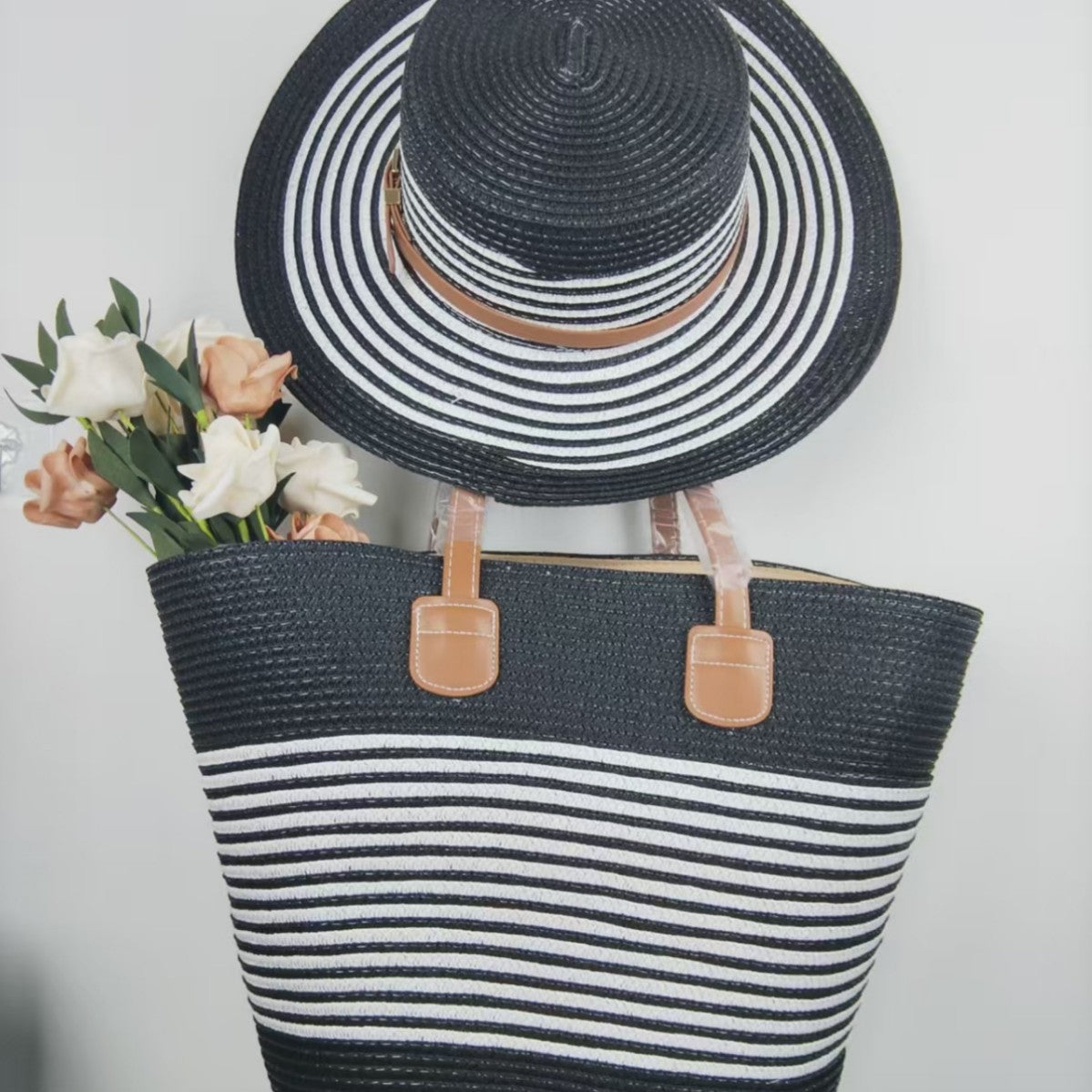 Strandtasche und Sonnenhut Set Brehn