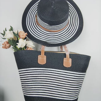 Strandtasche und Sonnenhut Set Brehn