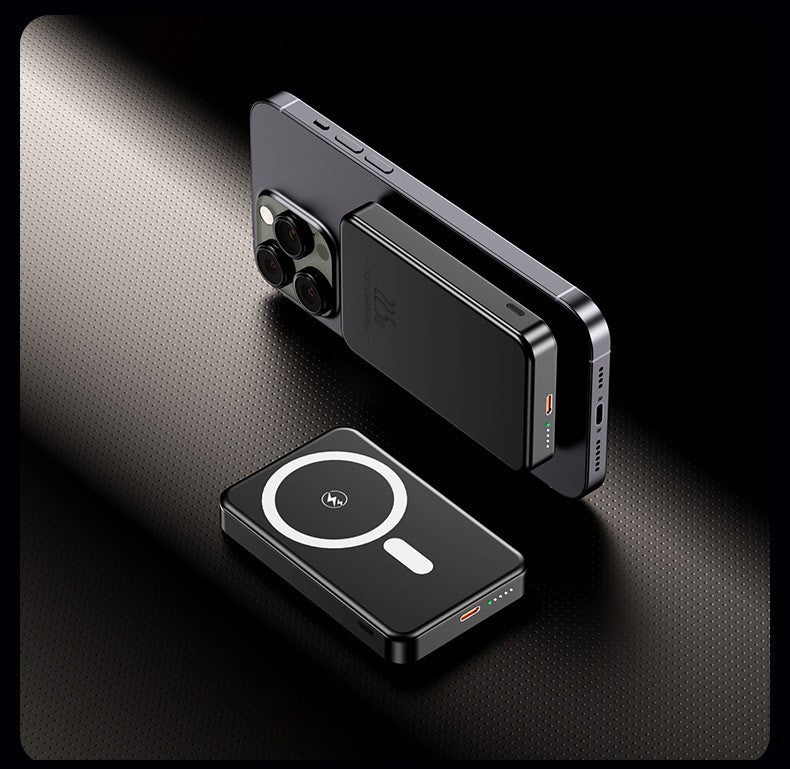 Tragbare Wireless Powerbank mit Integrierten Usb-Kabeln Brehn