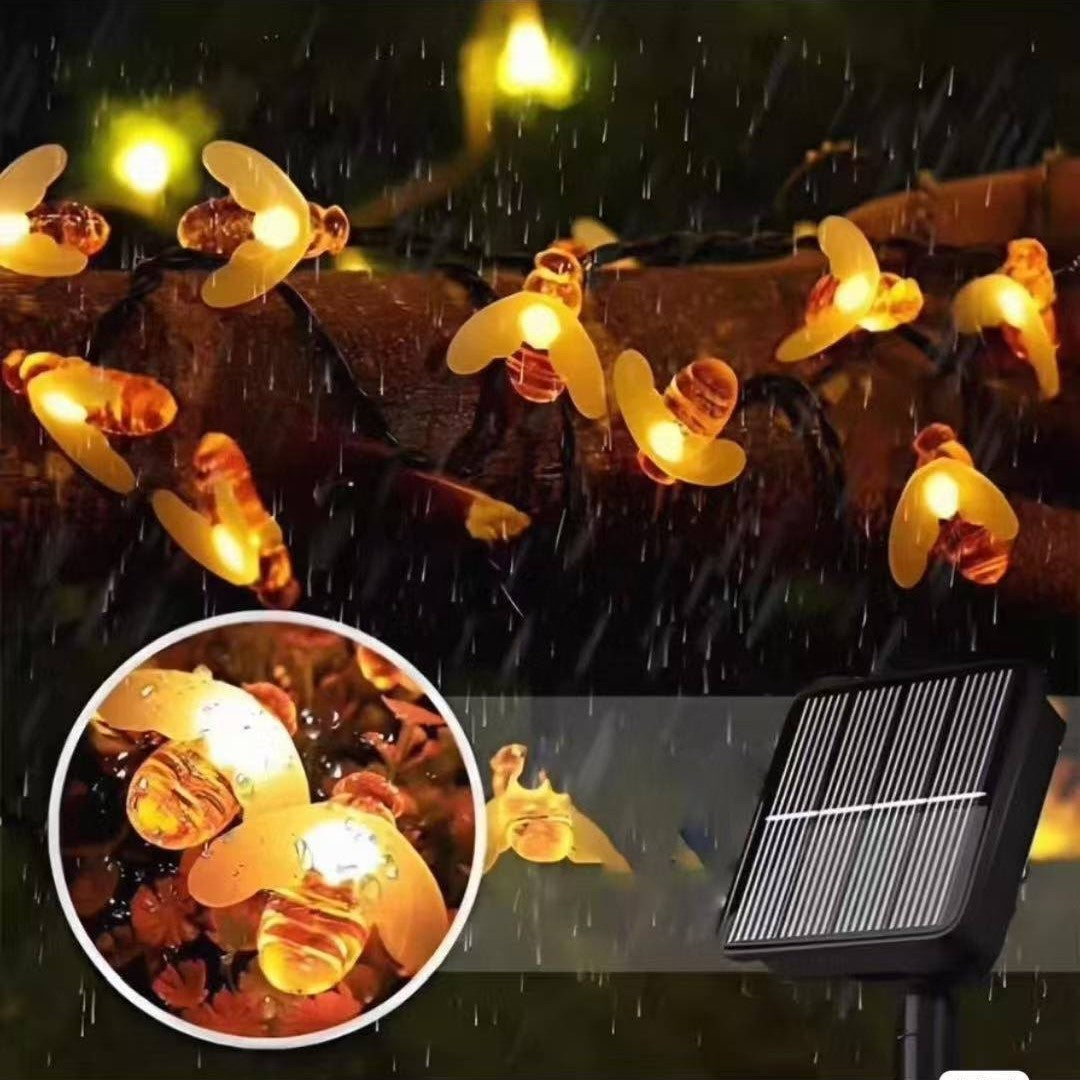 Dekorative Bienen Solarbetriebene Lichterkette Brehn
