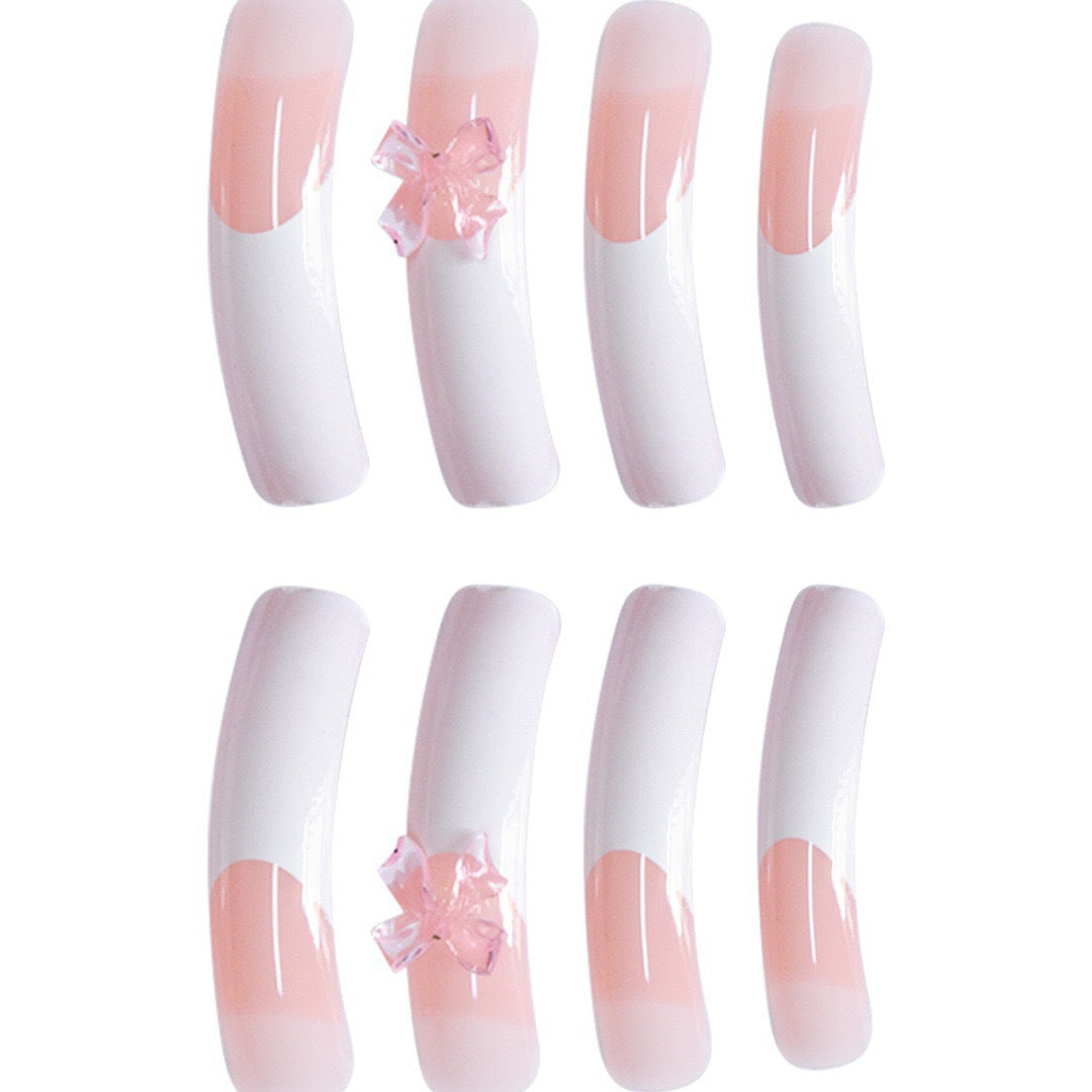 Elegante mit Schleifen verzierten Acryl-Presse-Nägel Brehn