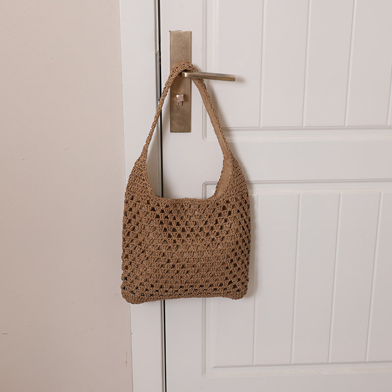 Damen Handtasche im Boho-Stil mit luftiger Häkelstruktur Brehn