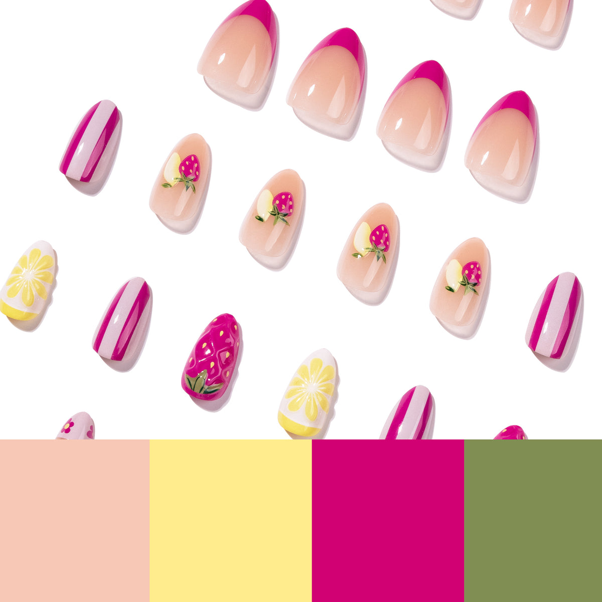 Kunstvolle Nagelkunst mit fruchtigem Design Brehn