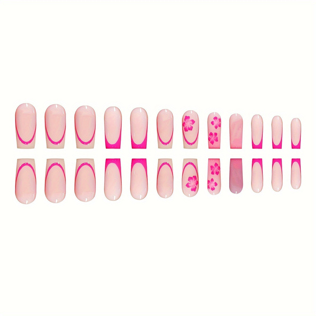 Floral Design Press-On Nail Art Brehn