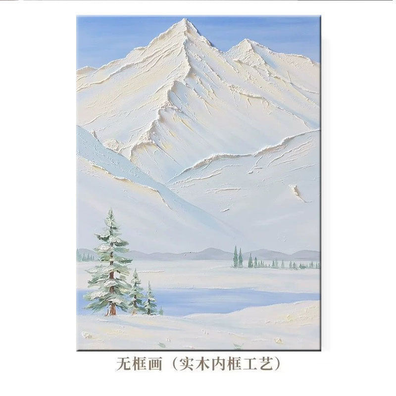Relief Bergszene Leinwandkunst