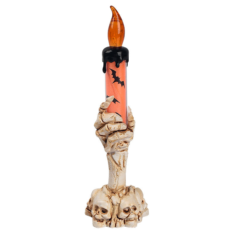Spooky Kerzenhalter mit Skeletthandbasis Brehn