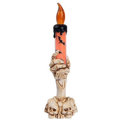 Spooky Kerzenhalter mit Skeletthandbasis Brehn