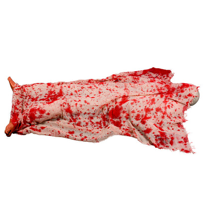 Spooky blutverschmierter Leichensack Dekoration Brehn