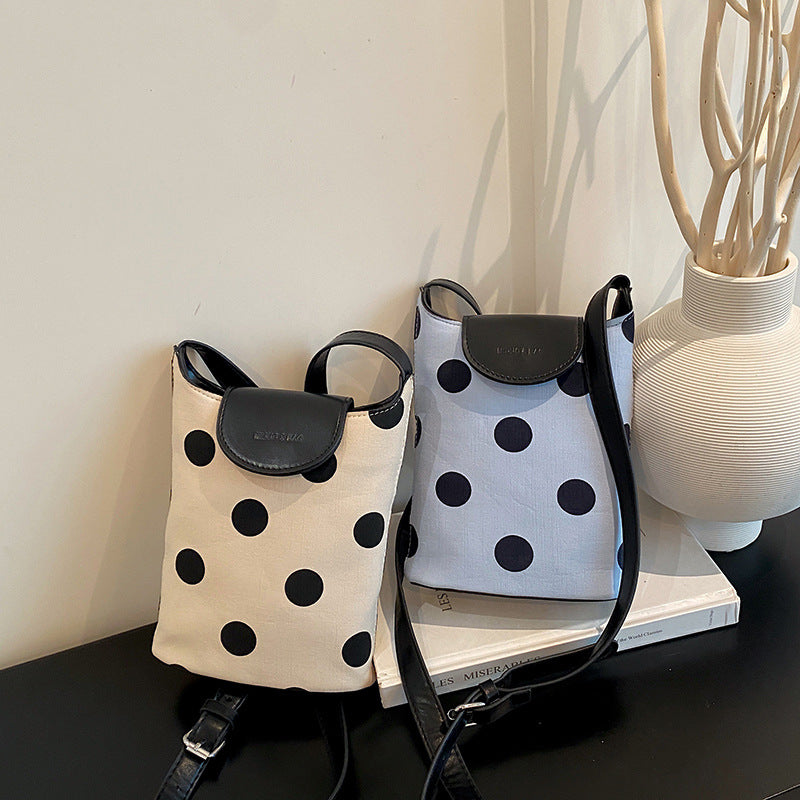 WoStylish Gepunktete Mini Umhängetasche Brehn