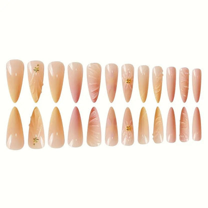 Künstlerische florale 3D-Nagelverzierung Brehn