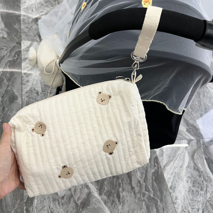 Gepolsterte isolierte Umhängetasche mit Teddy-Applikation