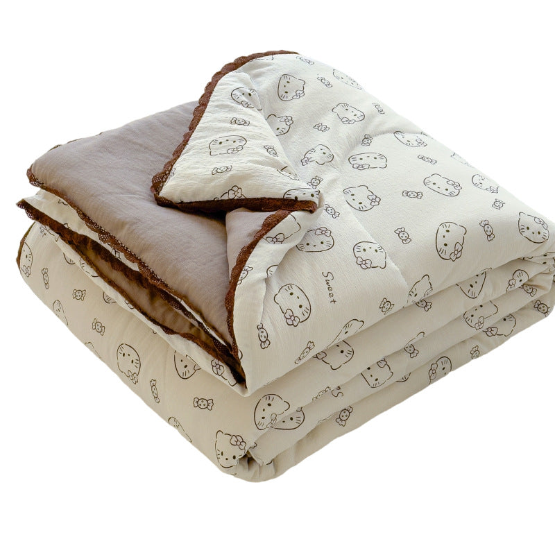 Damen Komfort-Bettdecke mit zartem Blumenmuster und hochwertiger Füllung Brehn
