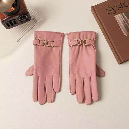 Elegante Lederhandschuhe mit Kettendetails Brehn