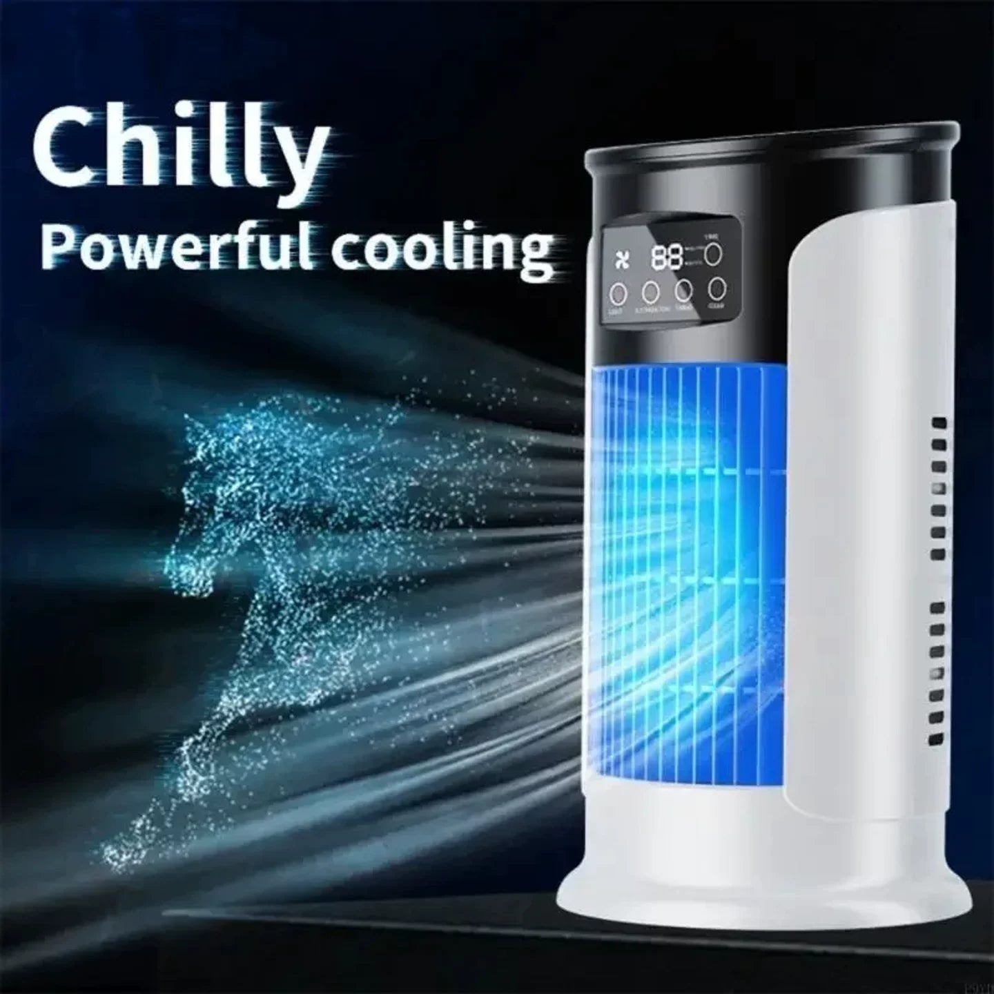 Unisex Einheitsgröße tragbarer Turm Verdunstungs-Personal-Klimaanlage mit LED-Digital-Touch-Display smarter Timer Brehn