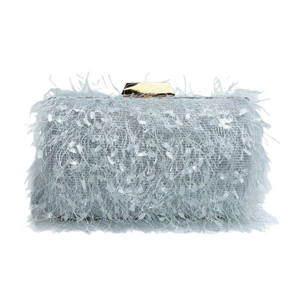 Texturierte Fransen Abendtasche
