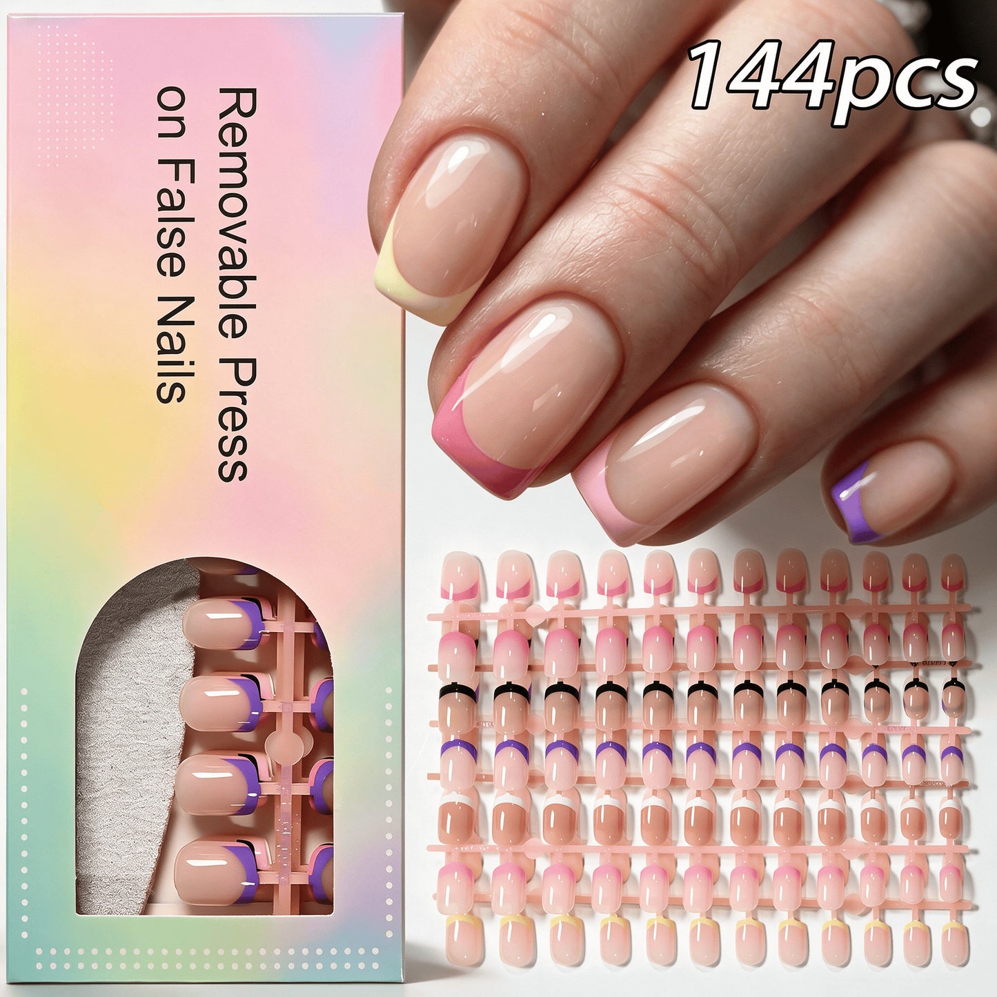 Premium Abnehmbares Press-On-Nagelset Brehn