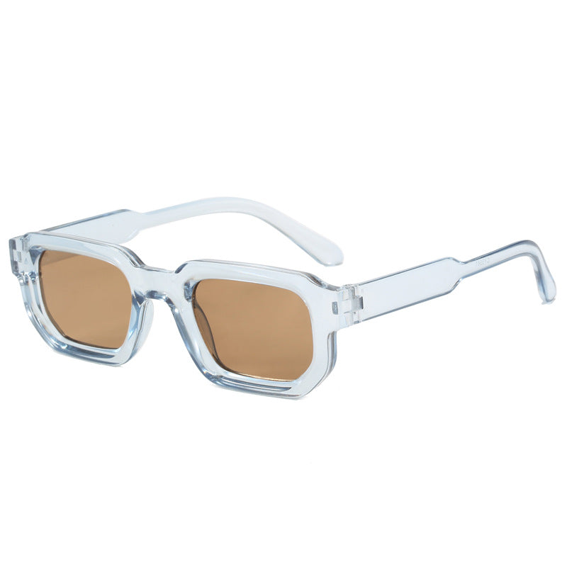 Damen Modische quadratische Sonnenbrille mit klarem Rahmen Brehn