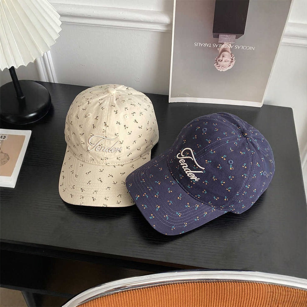 Damen Trendy Floral Print Baseball Cap Brehn