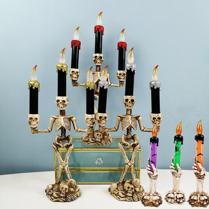 Skeleton Kerzenhalter Kandelaber Brehn