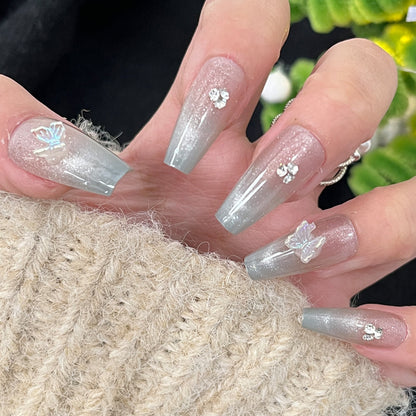 Glänzendes dekoratives Press-On-Nagelset Brehn