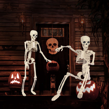 Realistische posierbare Halloween-Skelettfiguren Brehn