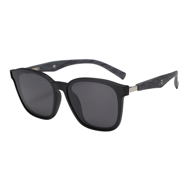 Damen stilvolle oversized Sonnenbrille mit hölzernen Akzenten Brehn