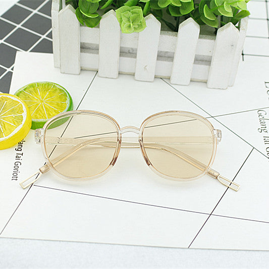 Damen modische quadratische Sonnenbrille mit transparentem Rahmen Brehn