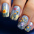 Floral-verzierte Press-On Nagelkunst Brehn