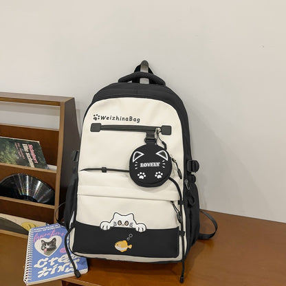 Verspielter Katzen-Design Schultasche