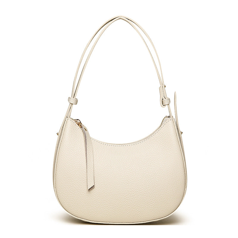 Stylische genarbte Leder-Hobo-Tasche Brehn