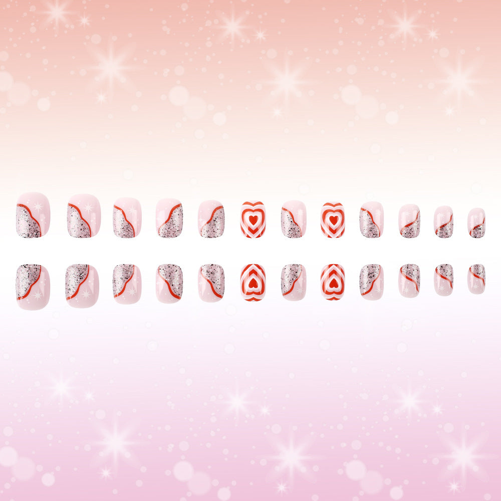 Herz-Themen Gel Nagelkunst Brehn