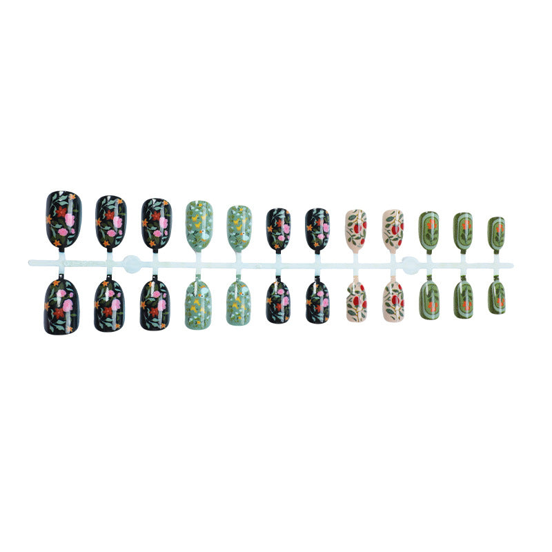 Blumendesign Press-On Nagelkunst-Set Brehn