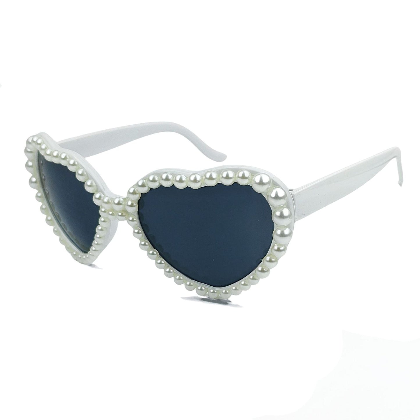 Damen Herzförmige Sonnenbrille mit Glitzerstein-Besatz Brehn