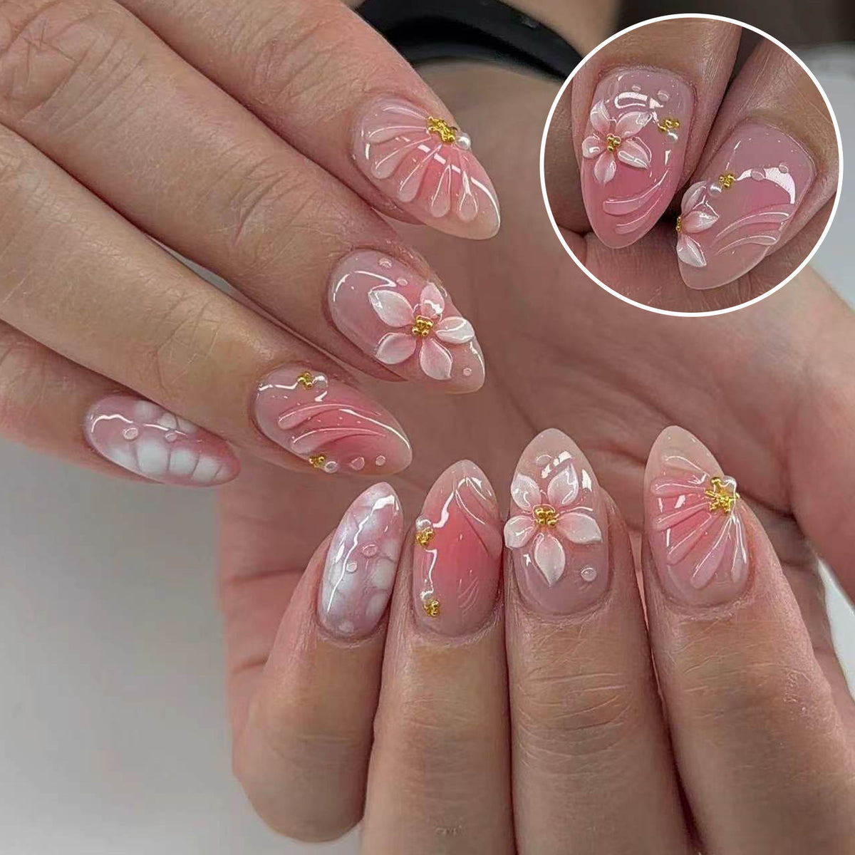 Künstlerische Blumen-Nagelkunst Brehn 1790636397