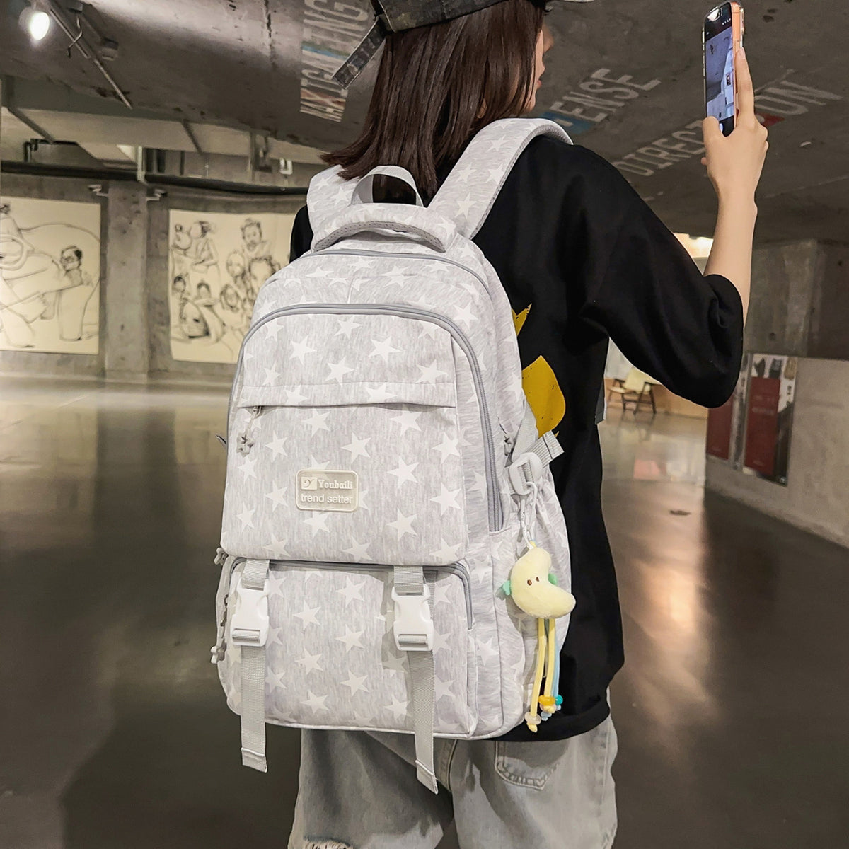 Vielseitiger Sternenmuster-Rucksack Brehn