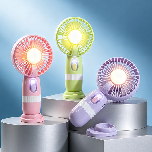Damen tragbarer Mini Ventilator mit integriertem LED-Licht Brehn