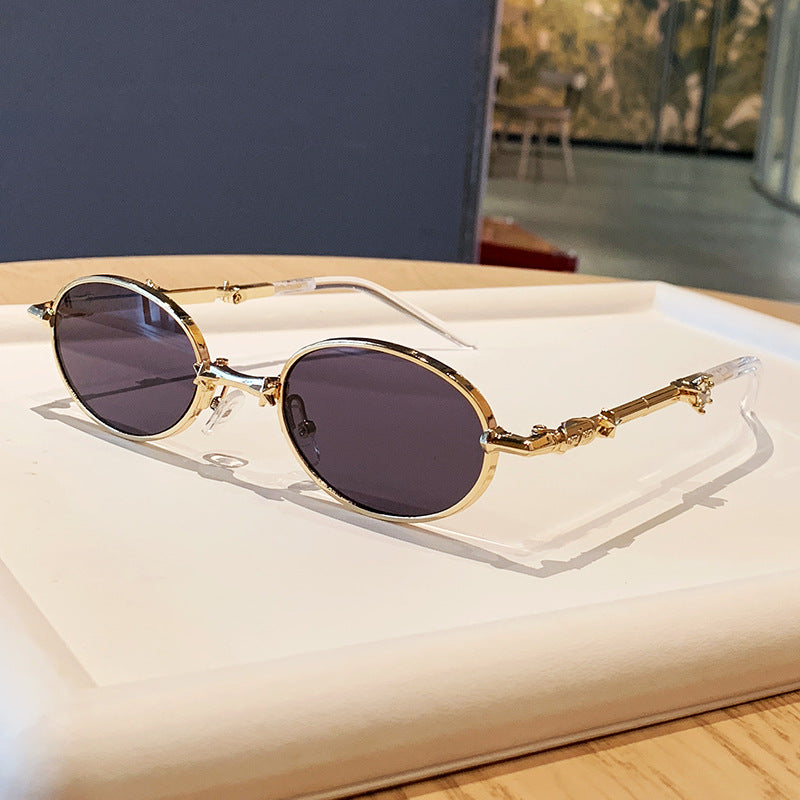 Damen modische Brille mit elegantem Metallgestell und leicht gefärbten Gläsern Brehn