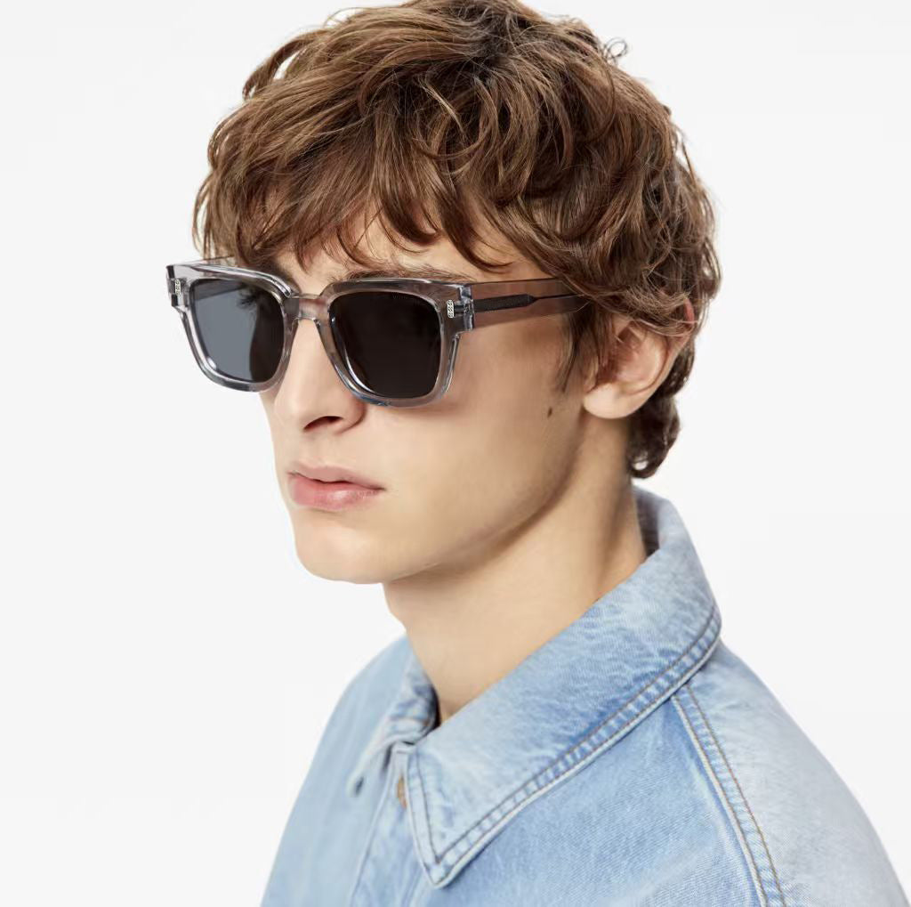 Damen Designer-Sonnenbrille mit quadratischem Rahmen und braunen Gläsern Brehn