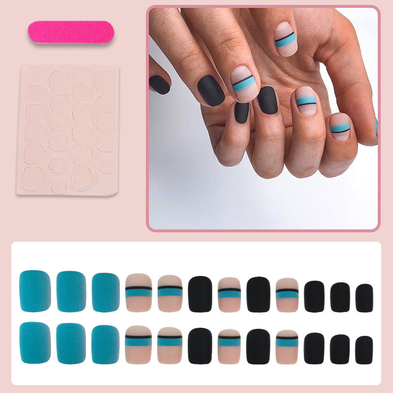 Kunstnagelset mit modernem, geometrischen Design Brehn