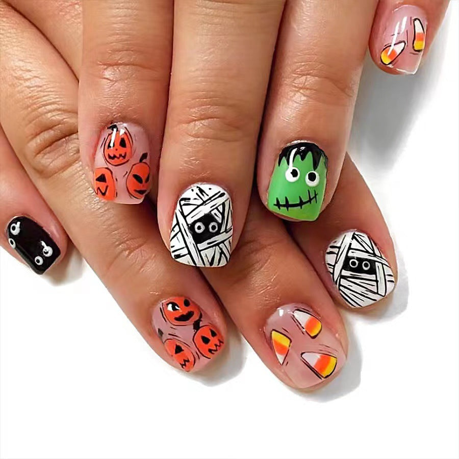 Halloween Kunstnagelset mit kreativen 3D-Motiven Brehn