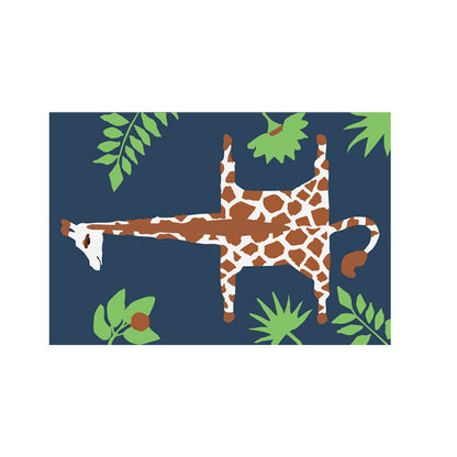 Badematte mit Giraffen-Design, saugfähigem Mikrofaserflor und rutschfester Unterseite Brehn