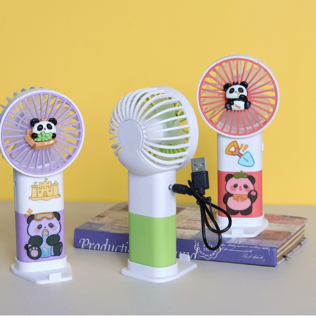 Unisex Tragbarer Handventilator im niedlichen Panda-Design Brehn