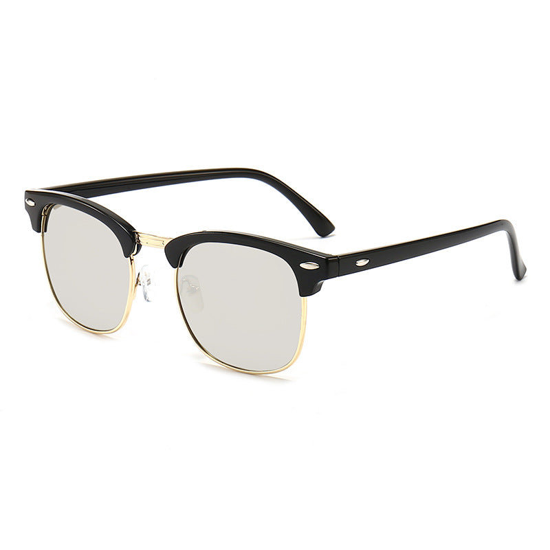 Damen modische Retro-Sonnenbrille mit metallischem Rahmen Brehn