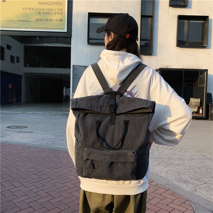 Stylische Roll-Top Canvas-Rucksack Brehn